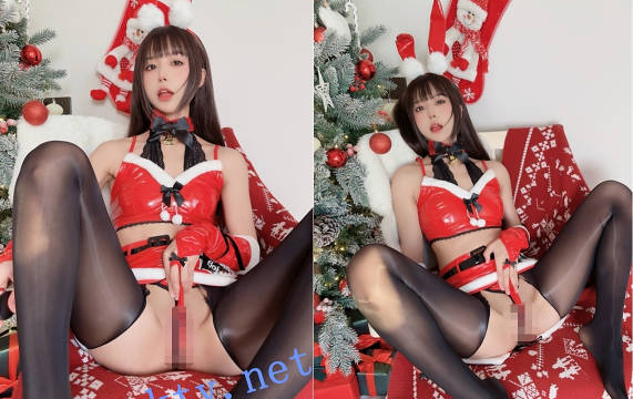 ✅推特 布丁大法-6 圣诞兔女郎 露脸露阴唇 丁字勒B 高潮表情135P【103M】